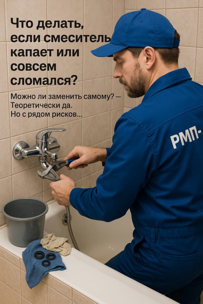 Сантехник РМП-Сервис ремонтирует смеситель в ванной — услуги в Калуга