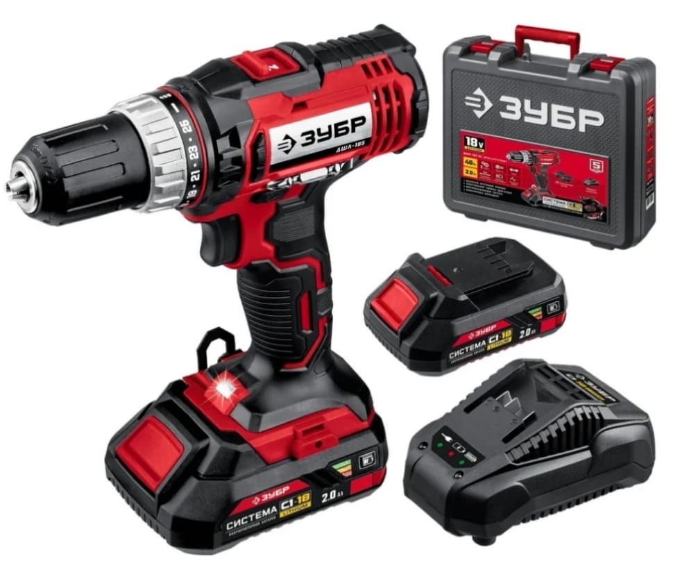 Шуруповерт ЗУБР ДШЛ-185-22